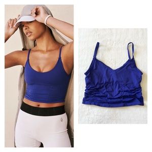 Free People Good Karma Ruched Crop Tank